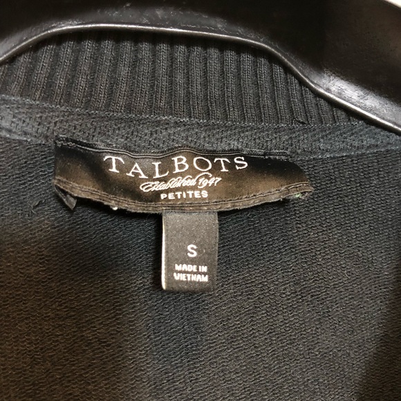 Talbots Petites Full Zip Black Jacket - Picture 5 of 6